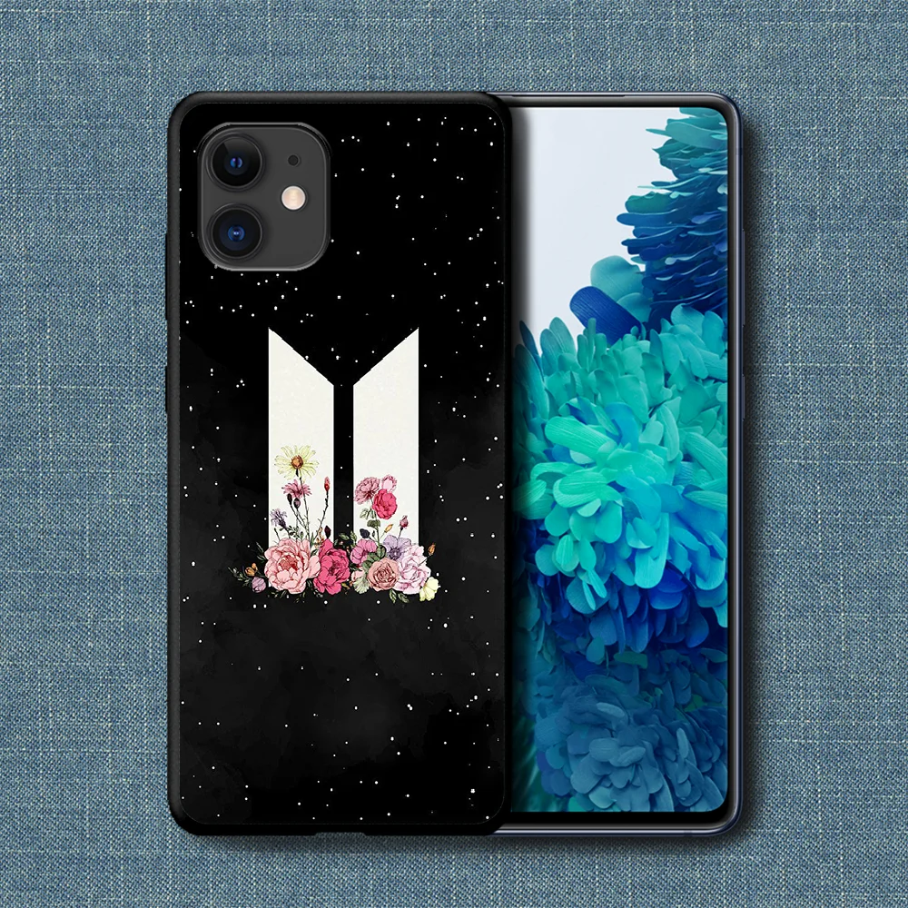 

Bangtan Boys Kpop Phone Case For iPhone 4 4s 5 5S SE 5C 6 6S 7 8 Plus X XS XR 11 12 Mini Pro Max 2020 black Shell 3D Bumper