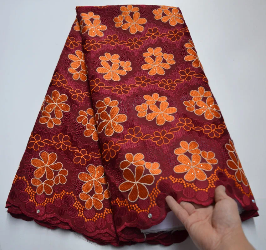 Высокое качество мягкая хлопковая кружевная ткань французское кружево с камнем