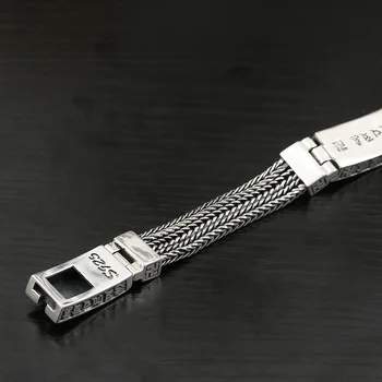 Retro Classic whip chain Thai silver Vajra men bracelet 6