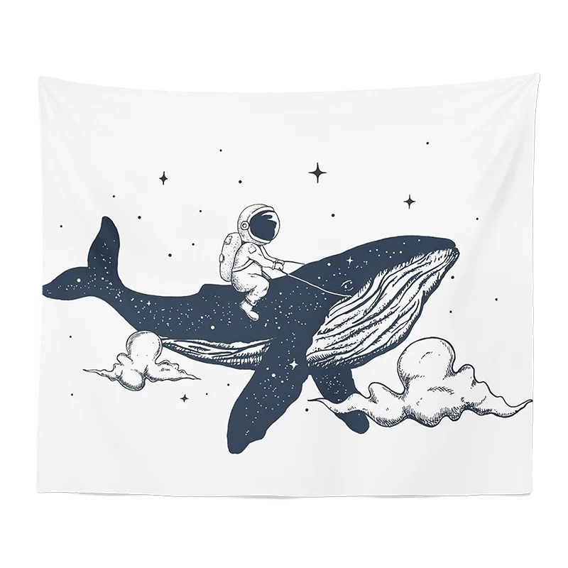 Настенный гобелен с изображением Кита декор для спальни ткань дивана покрывало