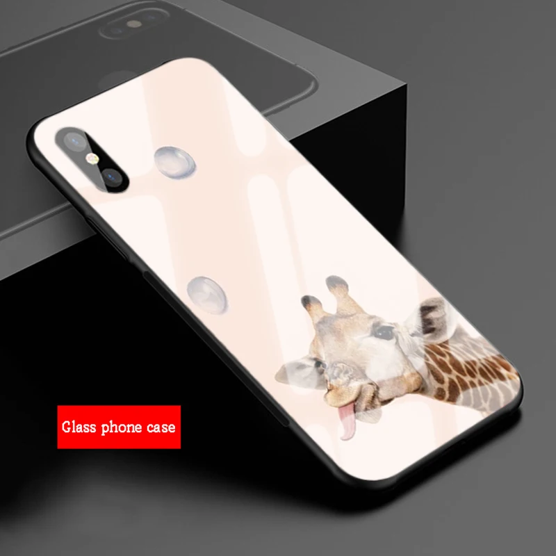 Чехол для телефона из закаленного стекла с изображением жирафа iphone 13 12 11 Pro Max 5 6 7 8