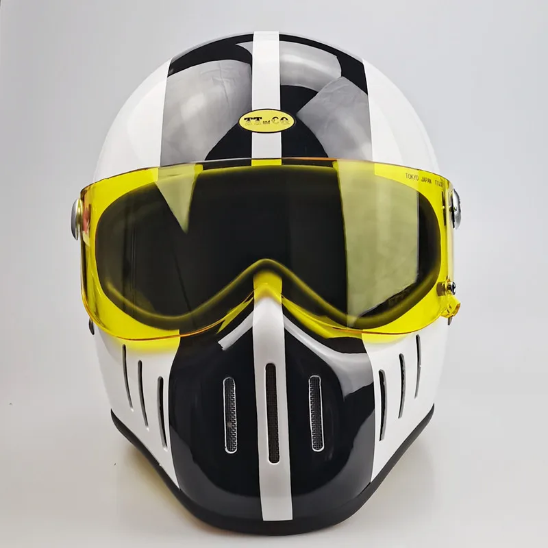 Мотоциклетный шлем TT &amp CO на все лицо в стиле ретро с маленьким корпусом из