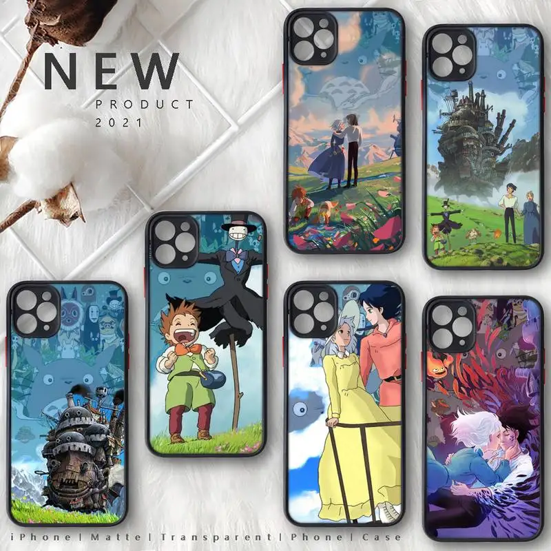 

Anime Howl's Howls Moving Castle Phone Case matte transparent For iphone 7 8 11 12 plus mini x xs xr pro max cover
