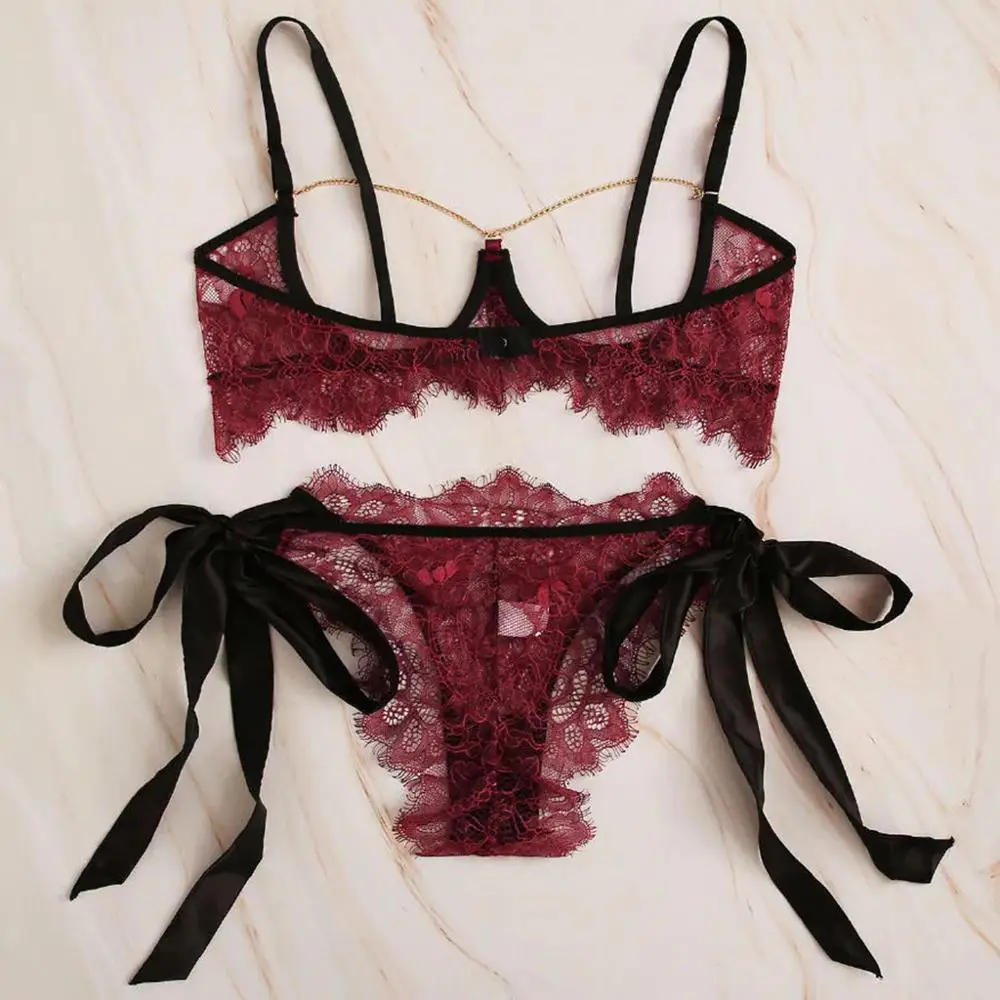 Женский сексуальный комплект нижнего белья кружевной бюстгальтер на косточках