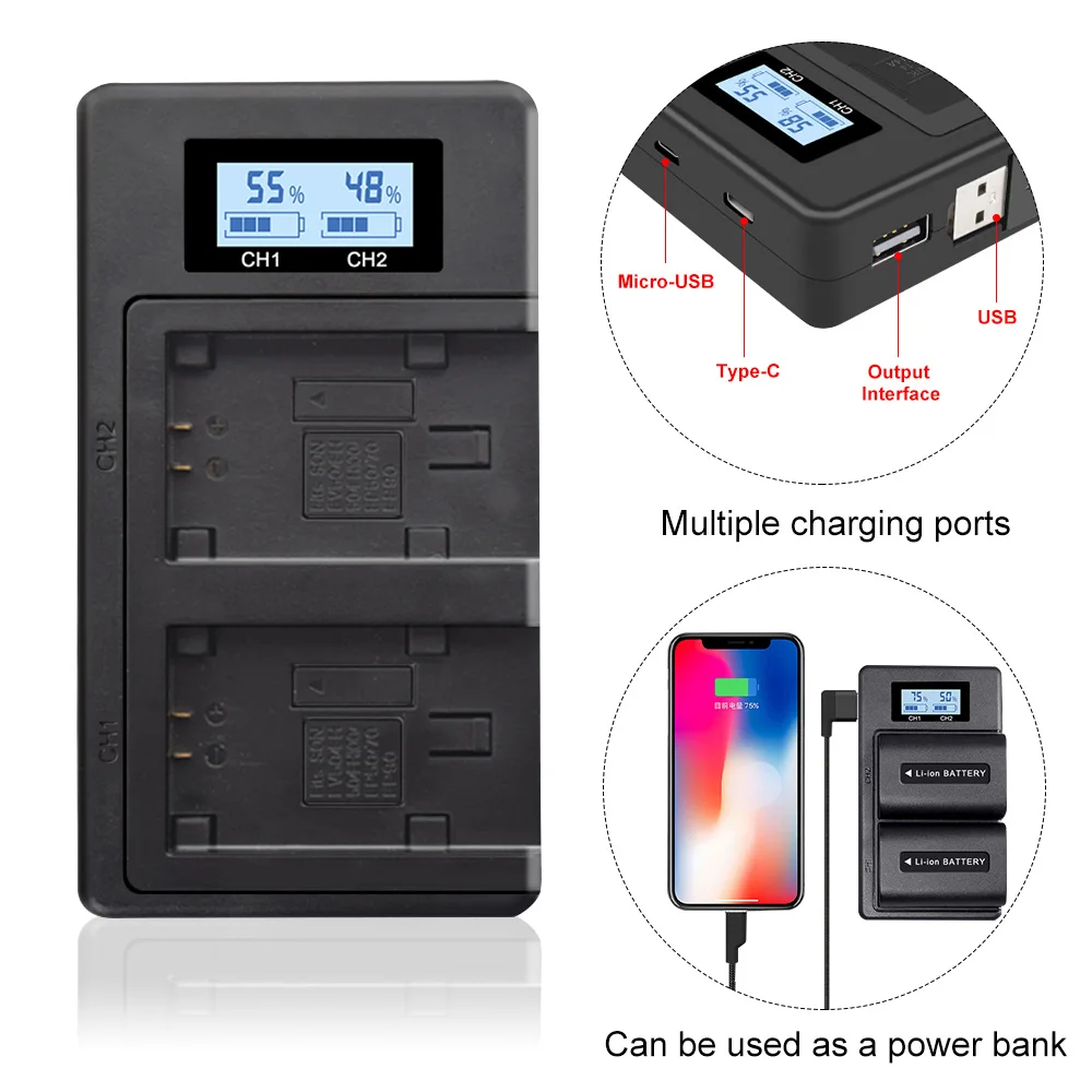 PALO NP FV100 NPFV100 LCD USB зарядное устройство для SONY FV30 FV50 FV70 SX83E SX63E FDR AX100E|Зарядные