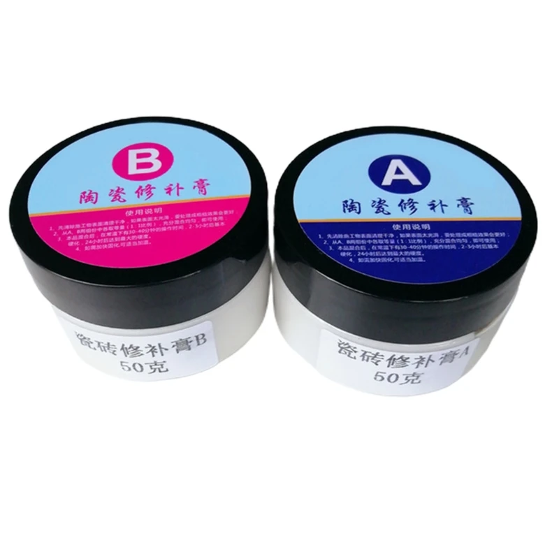 

T8NA 2 Pieces Tile Repair Agent Ceramic Repair Paste Instant Adhesive Metal Plastic Ceramic Glass Repair Adhesive Bathtub