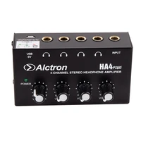 alctron 4 channel portable stereo headphone amplifier mini earphone splitter amp trs headphones output jack