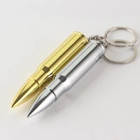 bullet grinding wheel open flame keychain pendant type inflatable lighter smoking accessories for weed cool for boys gifts