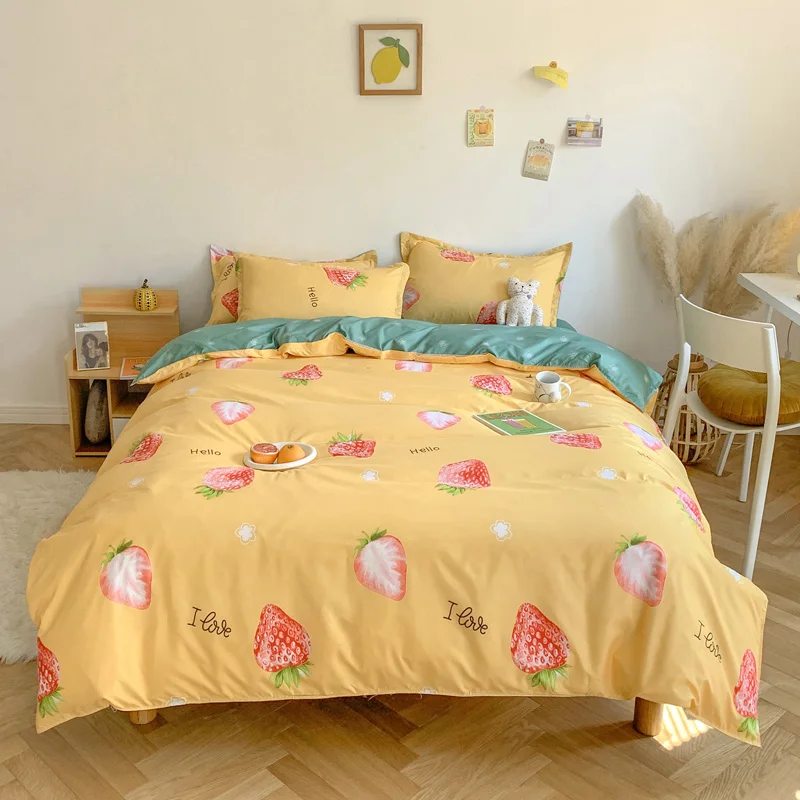 

New Style Mold Fragrant Garden Bedding Set Cotton Bed Linen Sheet Cover 240x220 Single Double Queen King Quilt Covers Sets