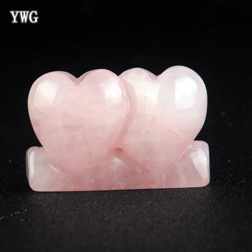 Сердце к сердцу Роза кварцевый Природный кристалл чакра Целебный Камень Reiki