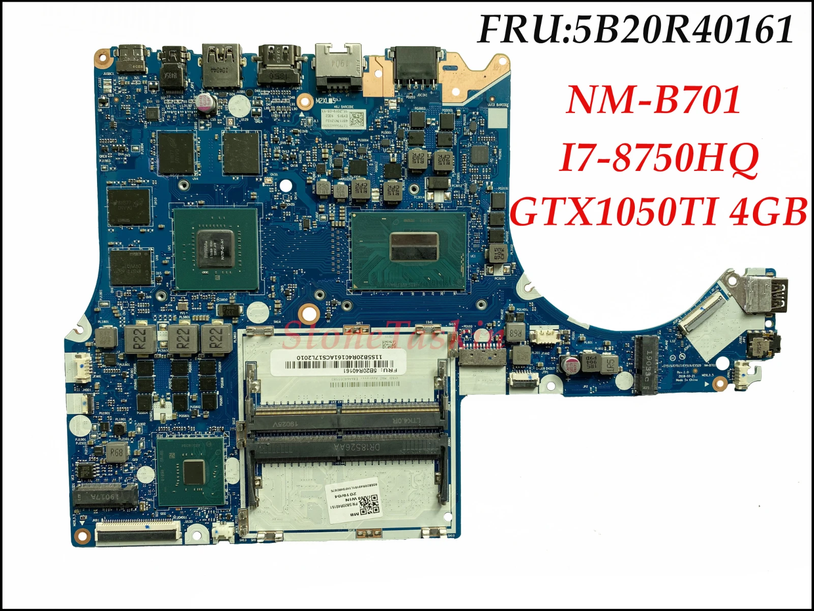 Материнская плата 5B20R40161 для ноутбука Lenovo Legion Y530-15ICH NM-B701 SR3YY I7-8750H N17P-G1-A1 DDR4 100%