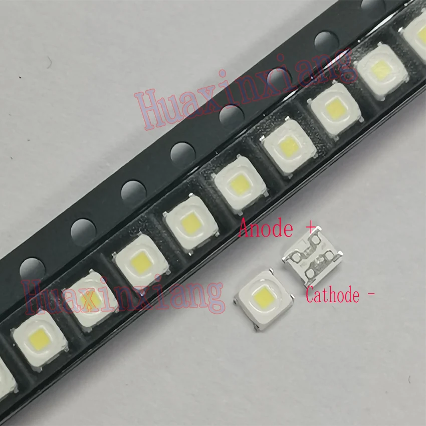 100 шт./лот SMD LED 3228 3V холодный белый 2828 1 5 W Высокая мощность для подсветки