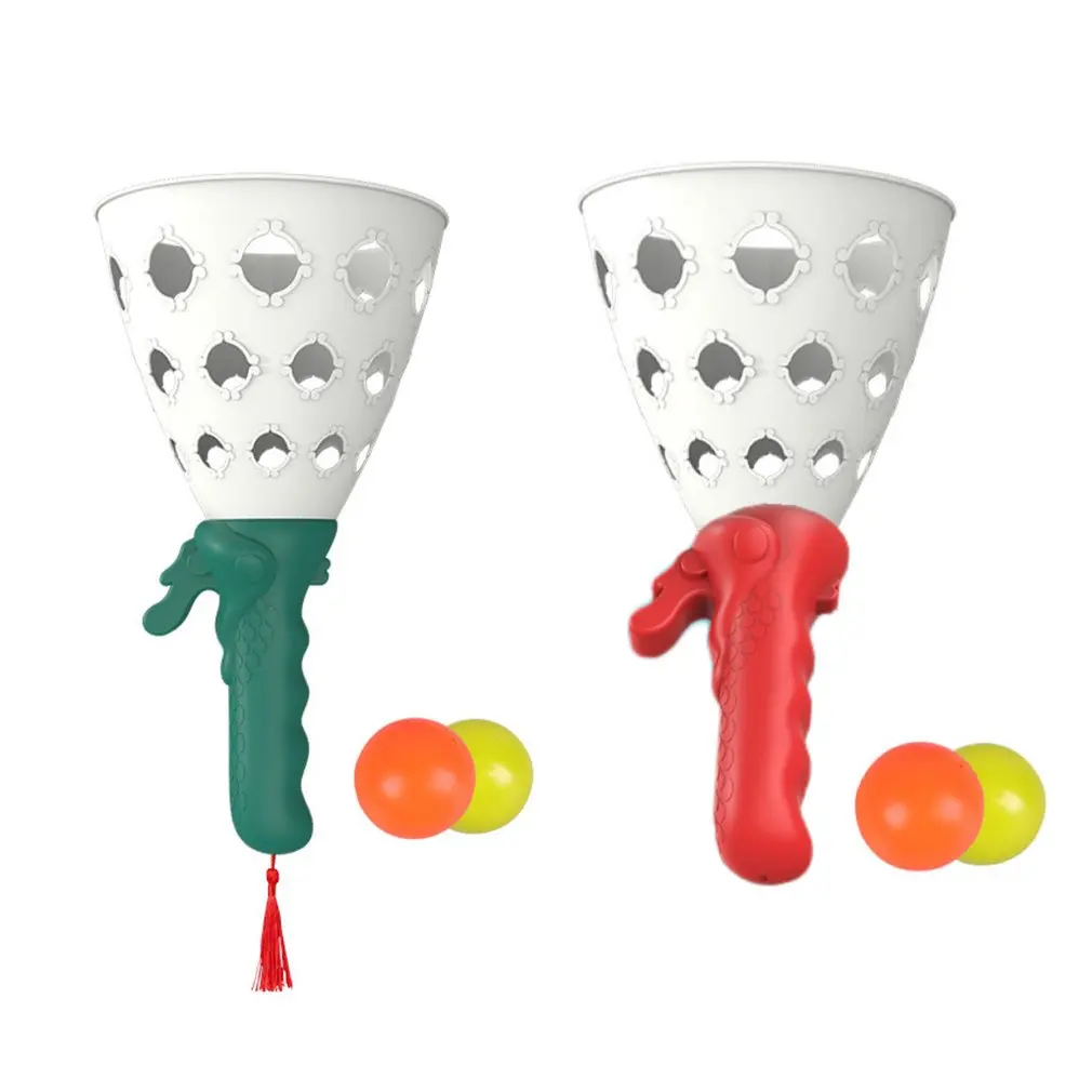 

2 Shots 4 Balls Double Throwing And Catching Balls Children's Large Parent-child Interactive Ball Device Sensory Outdoor Toys