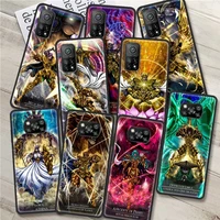 Shockproof Case for Xiaomi Poco NFC 10T Pro Note Lite CC9 Soft Phone Cover Saint Seiya Anime Shell