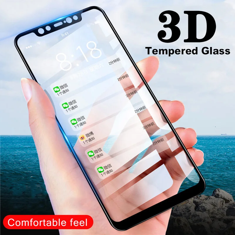 Закаленное стекло для Xiaomi Mi A1 A2 8 SE Lite Redmi Note 10 Pro защита экрана Pocophone F1 6 5 5C Mix 2S