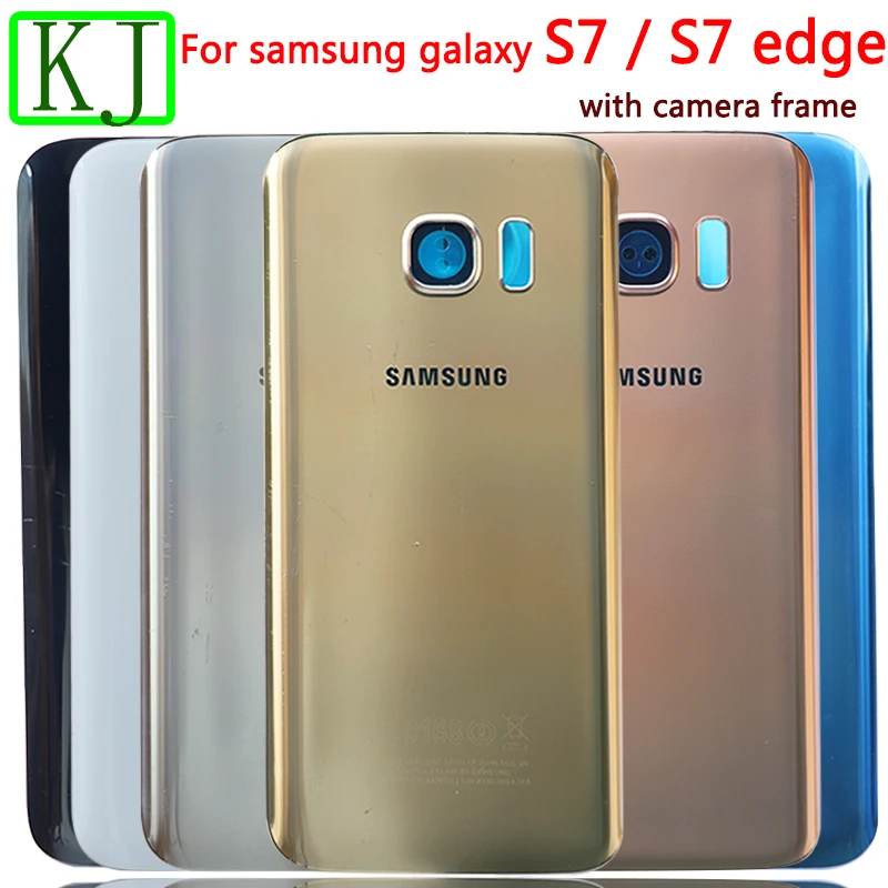 Чехол для аккумулятора S7 для samsung Galaxy S7 G930F/S7 edge G935F задняя крышка Задняя стеклянная дверная панель Корпус чехол