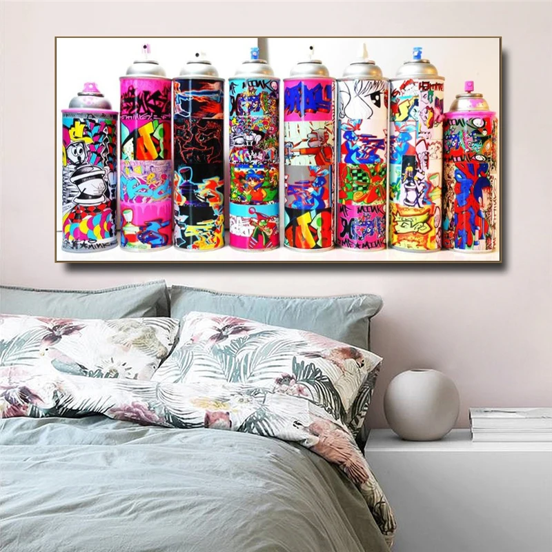 

Graffiti Art of Spray Can Collection Canvas Paintings on The Wall Art Posters and Prints Street Art Pictures Home Decor Cuadros