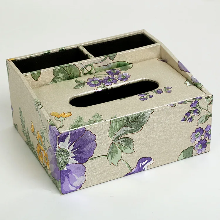 

Tissue box European multifunctional household creative pattern leather desktop drawing box finishing and receiving box