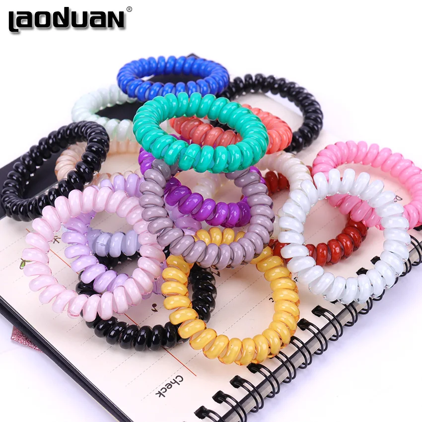 5 шт. модные милые яркие цветовые аксессуары для телефонной линии резинка волос