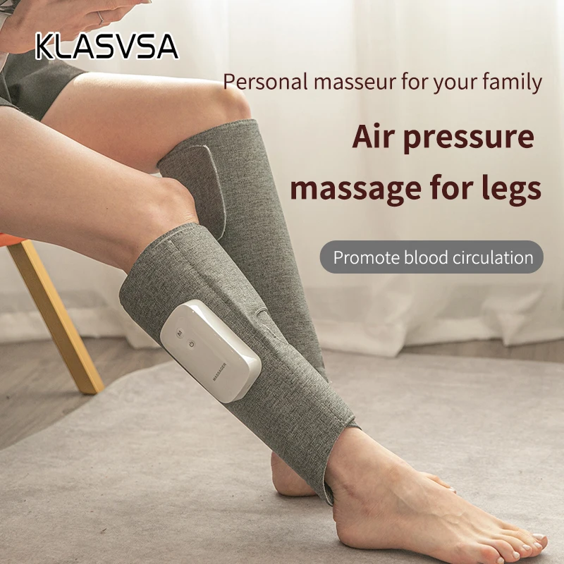 

KLASVSA Pressotherapy Wireless Air Pressure Leg Massager Relieves Muscle Pain Relaxes Calf Heating Promotes Blood Circulation