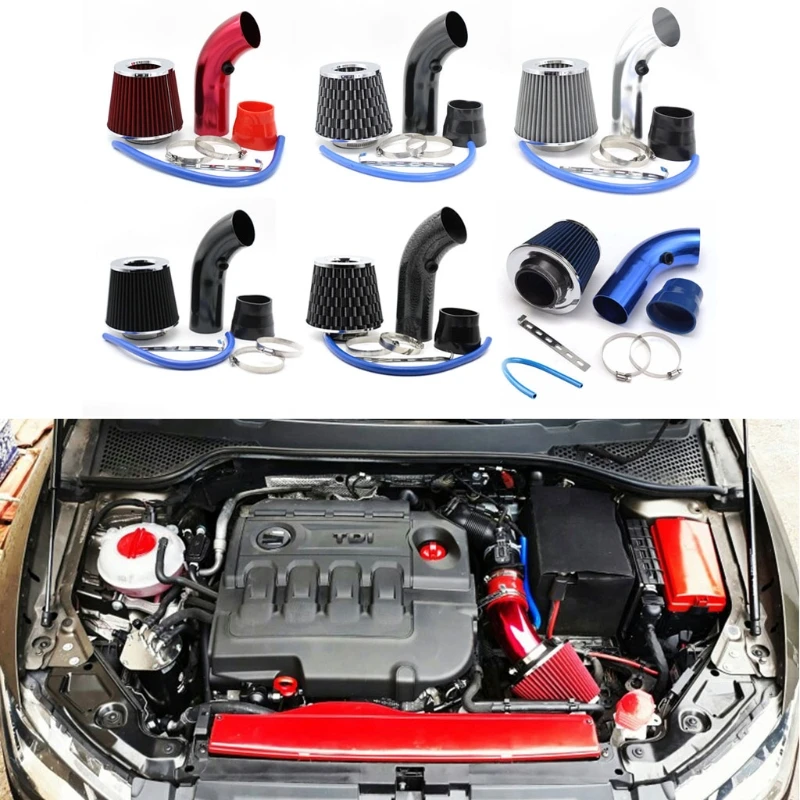 

Universal 76mm Car Automobile Racing Car Cold Air Intake Induction Pipe Kit