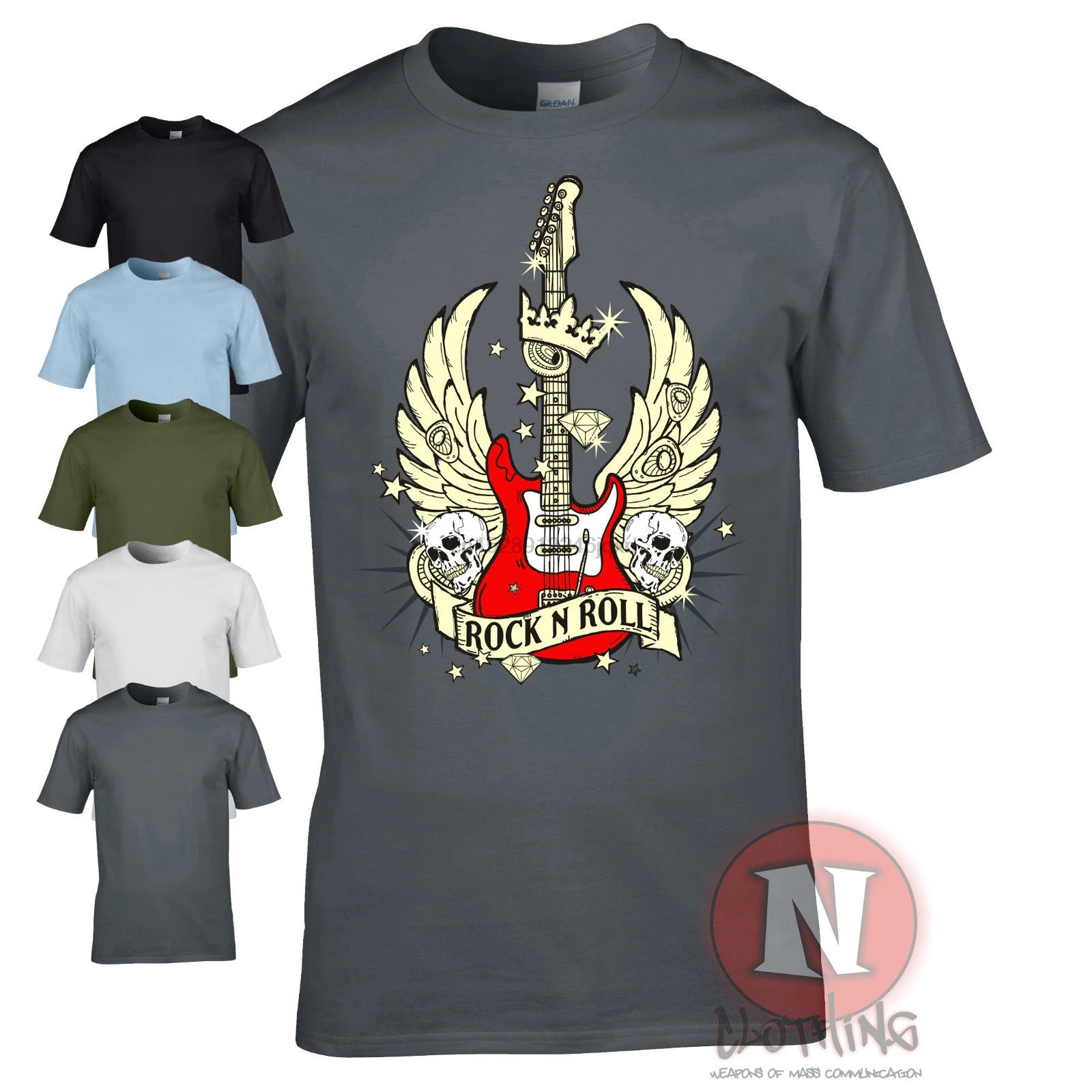 2019 Лето Хлопковая Футболка Guitar hero футболка рок-н-ролл группы Музыка Тур фестиваля