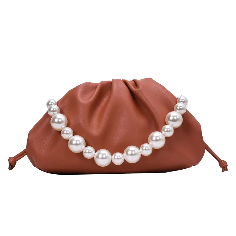 

Pearl Tote Cloud Bag 2020 Fashion New High-Quality Soft Leather Women's Designer Handbag Elegant Travel Shoulder Messenger Bag