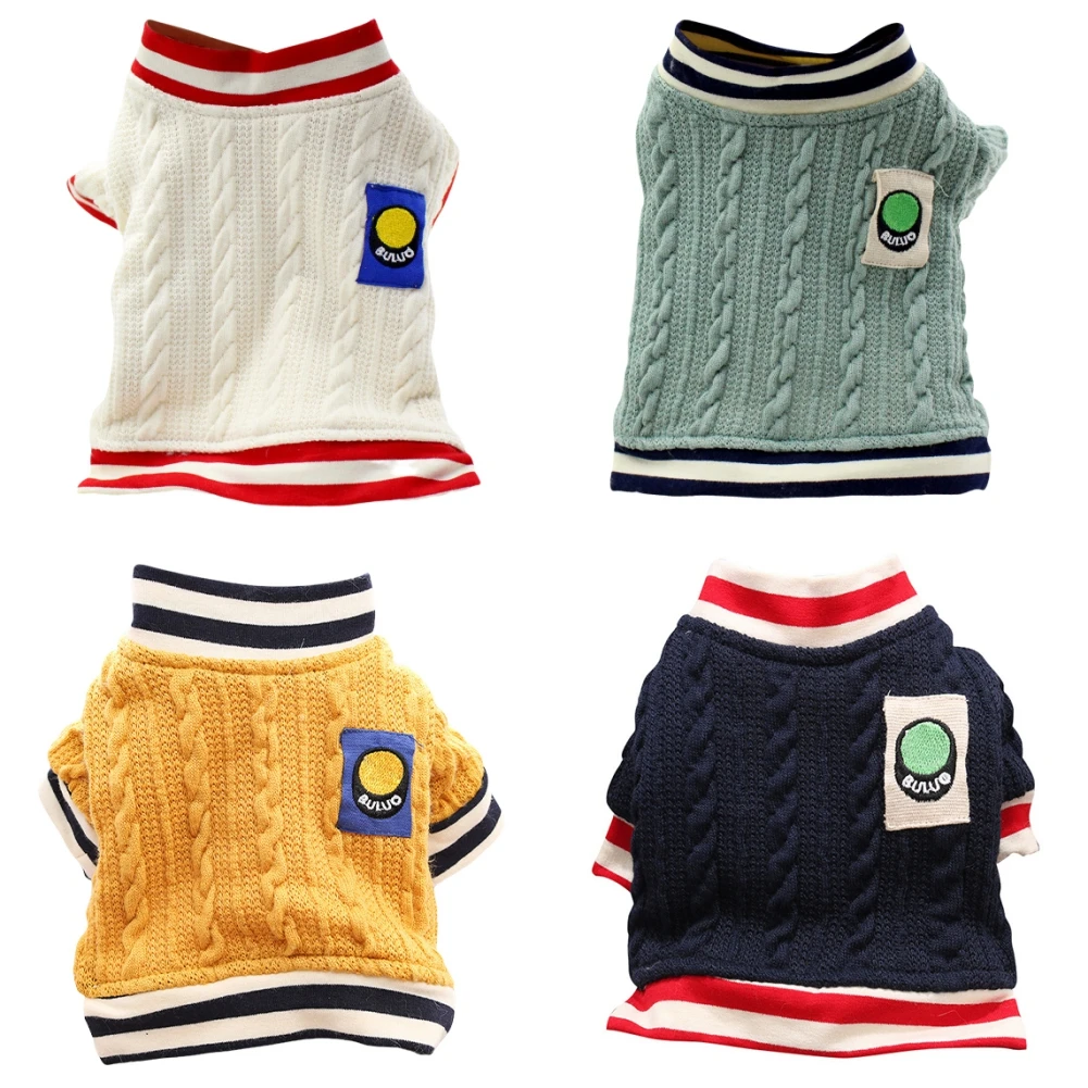 

Thicken Knitted Warm Sweater Winter Cute Pet Clothes For Small Medium Dogs Cats Clothing Coat Jacket Knitting Crochet Outfit