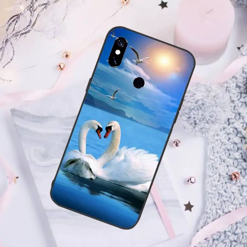 

Beautiful swan Phone Case For Xiaomi Redmi note 7 8 9 pro 8T 9S Mi Note 10 Lite pro