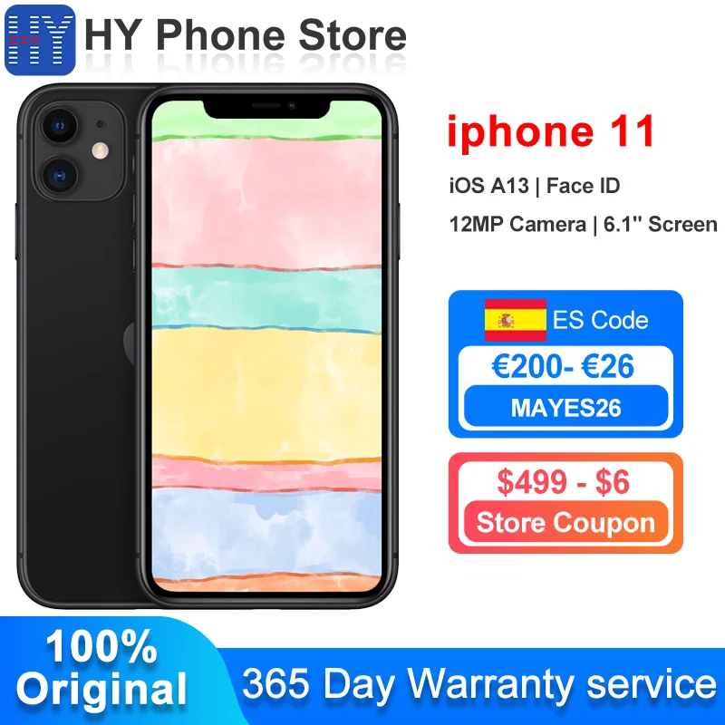 In Stock Apple iPhone 11 128/64GB Unlocked Smartphone iOS A13 Face ID 12MP Camera 6.1
