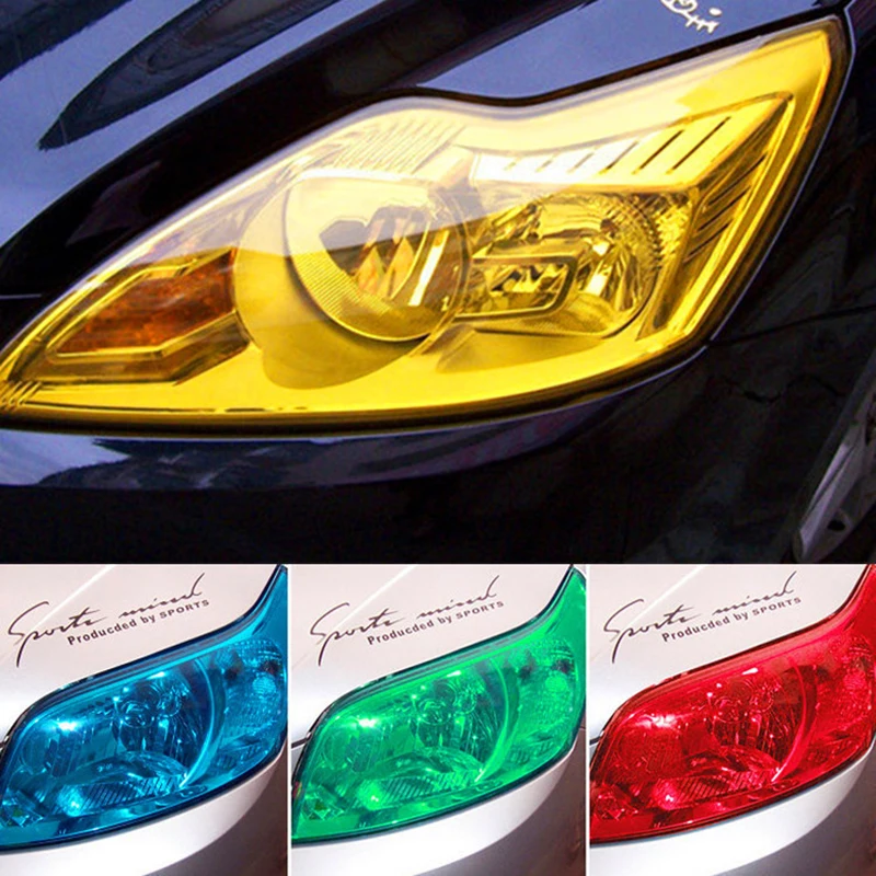 12 Colors 30x60cm Car Tint Fashion Headlight Taillight Fog Light Vinyl Smoke Film Sheet Sticker Cover Car Styling for All Cars