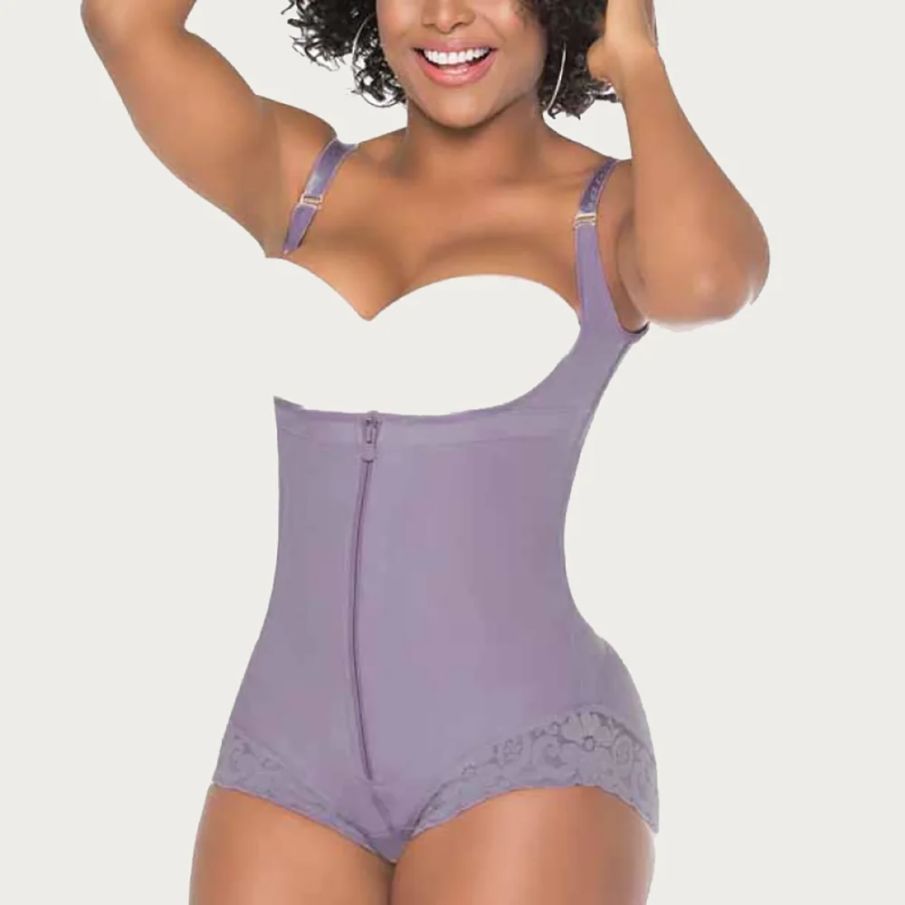 

Fajas Colombianas Body Shaper Zipper Open Trainer ​Slimming Bust Bodysuit Shapewear For Women Tummy Control