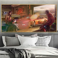vintage voiture ferrari canvas painting classique course de voiture art mur art photo sur toile pour salon home decor peinture