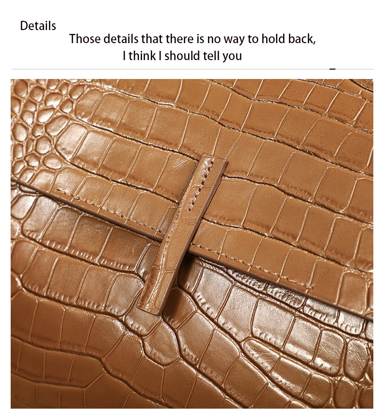 

High-quality crocodile pattern 2021 new leather large-capacity portable single shoulder bag fashion messenger small square bag
