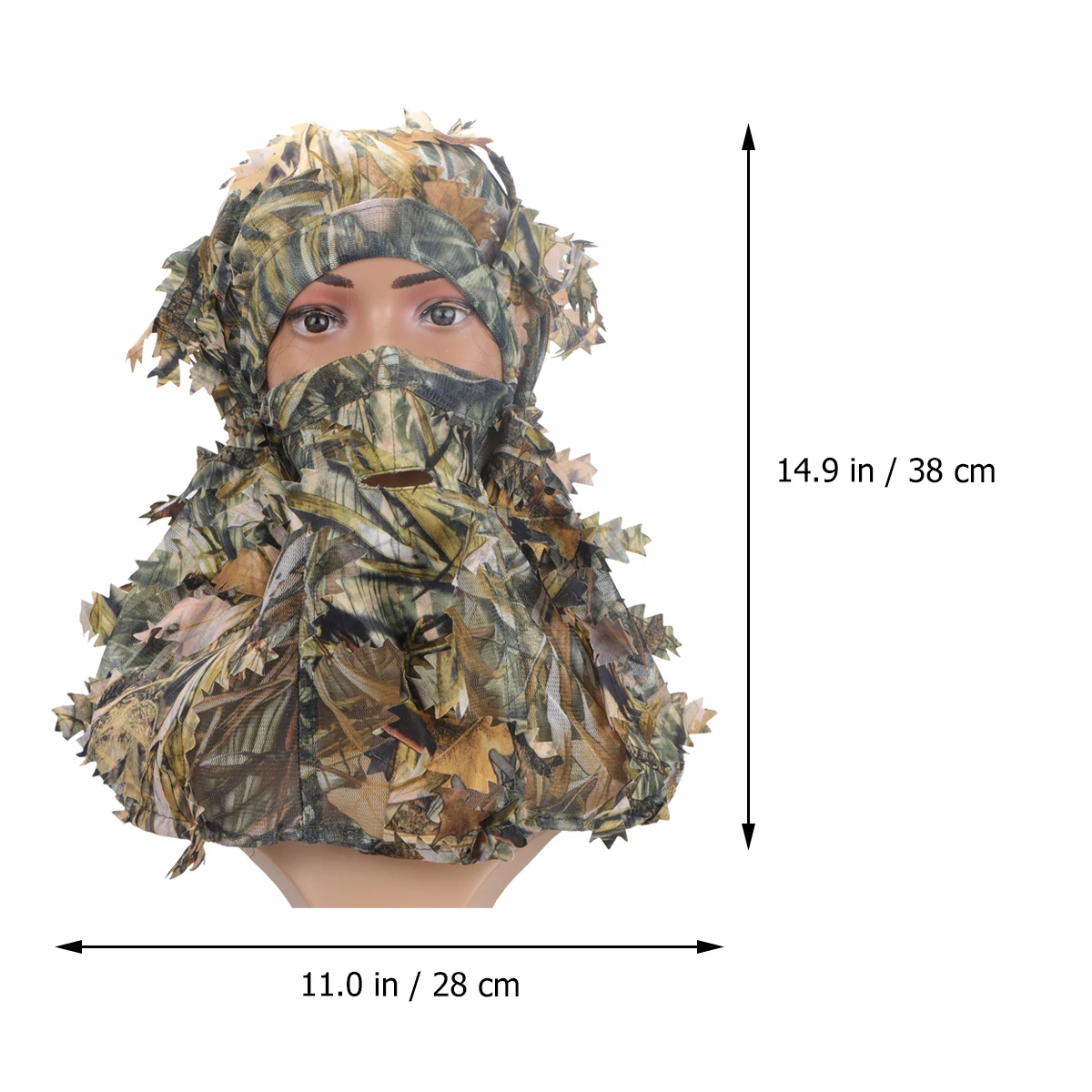 Hunting Headgear Breathable Ourdoor Wind-Resistant Face Mask Camo Leaves Camouflage Accessories Free Size | Спорт и развлечения