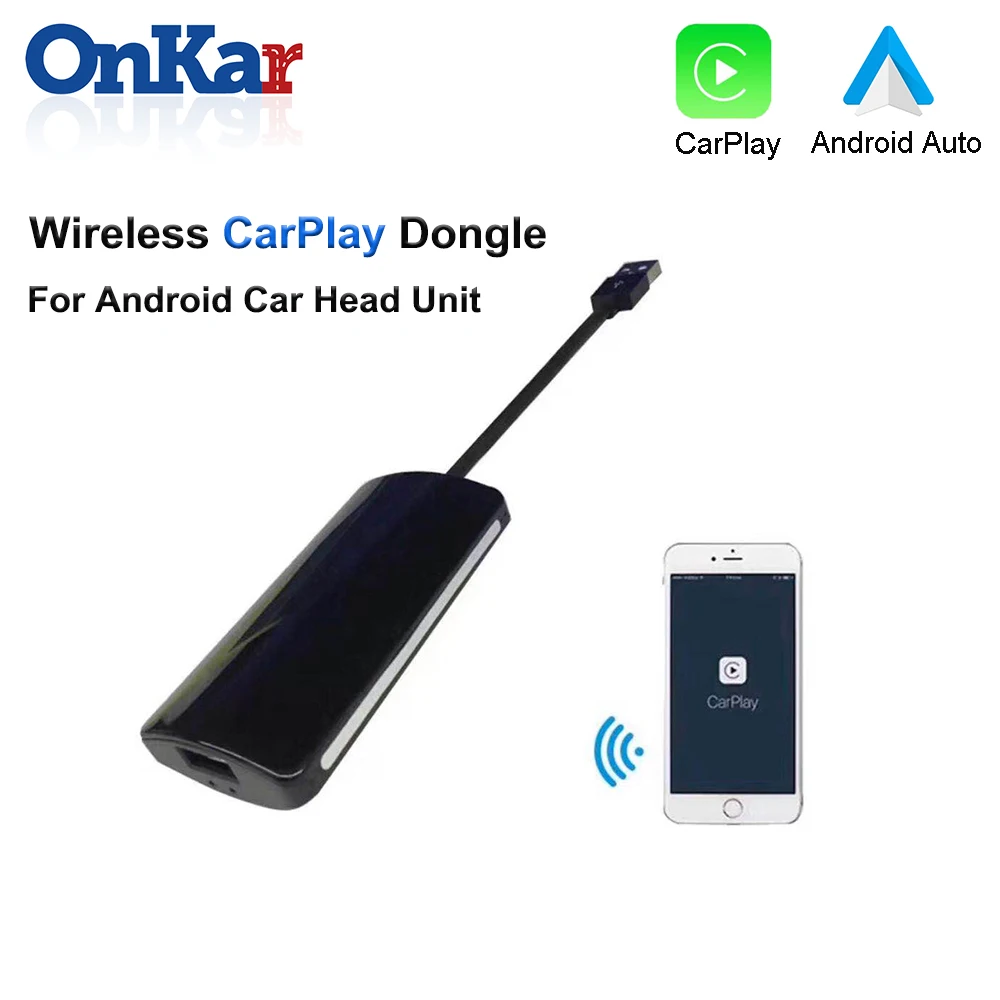 ONKAR беспроводной ключ CarPlay для Android автомобильный GPS навигатор Mini USB Авто Smart Link