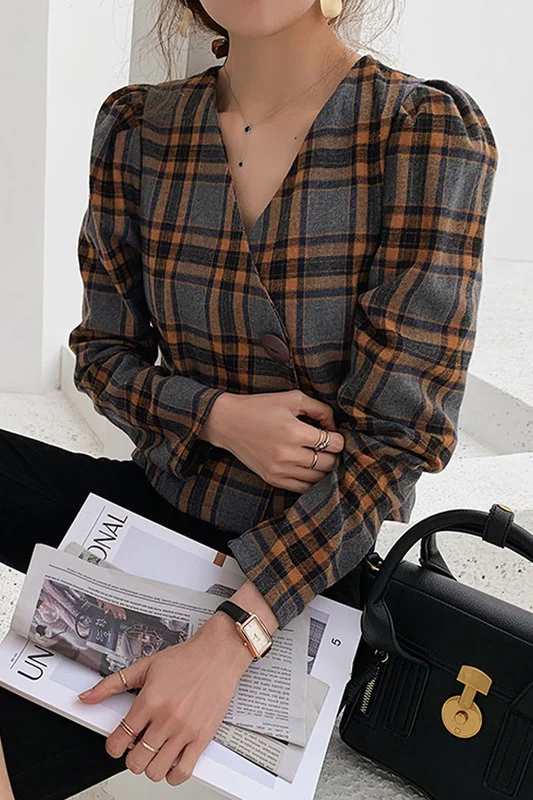 

Женские рубашки с мазами, женские рубашки в клетку, женская Свободная рубашка в Корейском стиле, весна 2021