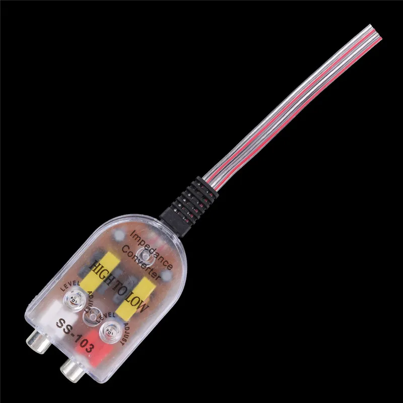 1 шт. универсальный автомобильный стерео радиоконвертер 12 В RCA динамик усилитель