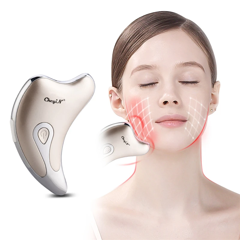 Электронный бриллиантовый массажер для лица и шеи вибрирующее удаление морщин