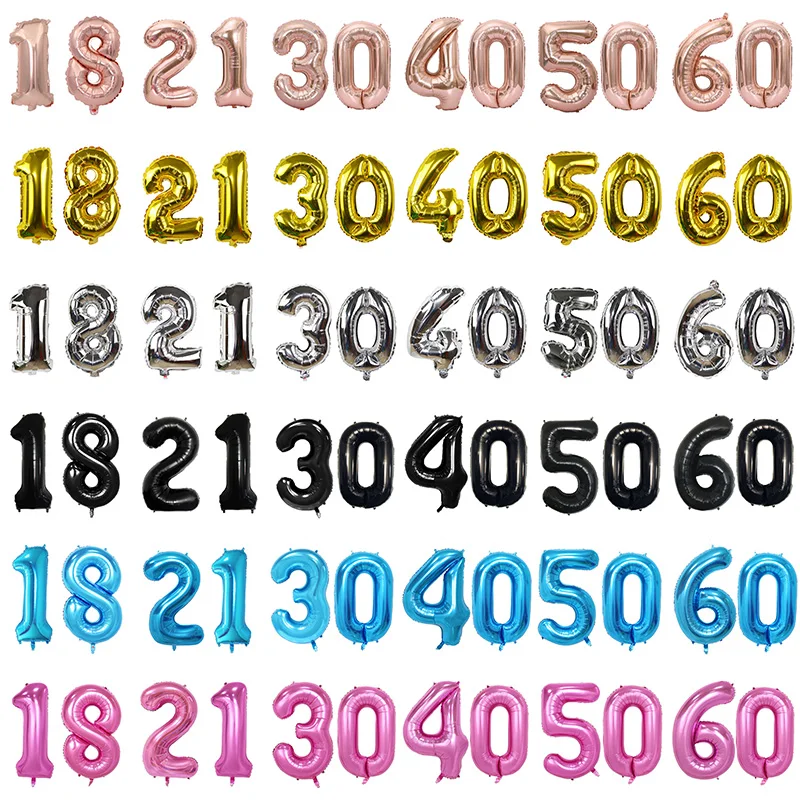Воздушный шар из фольги в виде цифр 32 дюйма|Воздушные шары и аксессуары| |