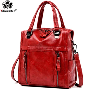 Рюкзак женский, кожаный, для девочек-подростков