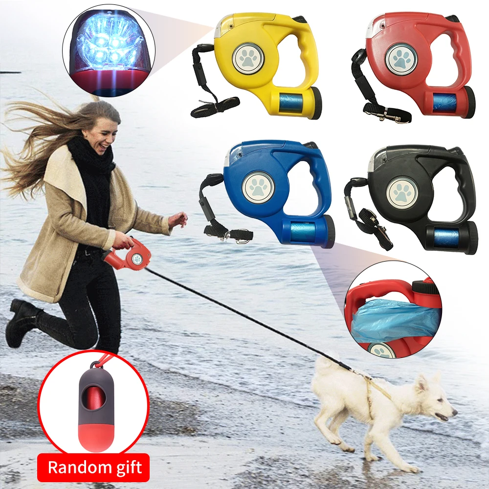 3/5M Durable Dog Leash Automatic Retractable Nylon Cat Lead Extending Puppy Walking Running Roulette For Dogs | Дом и сад