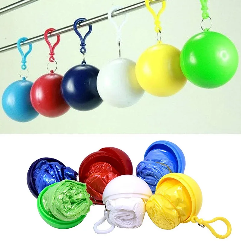

Disposable Rain Ponchos With Ball Storage Box Lightweight Raincoats Rain Gear for Walking Hiking Camping Portable and lightweigh