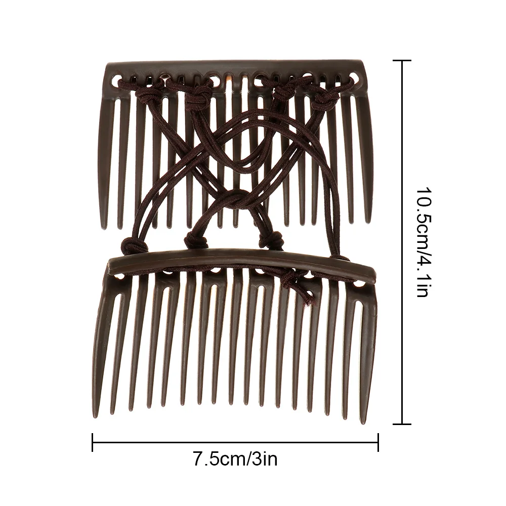1 шт. Волшебная сменная шпилька для волос с эластичной резинкой черная/кофейная