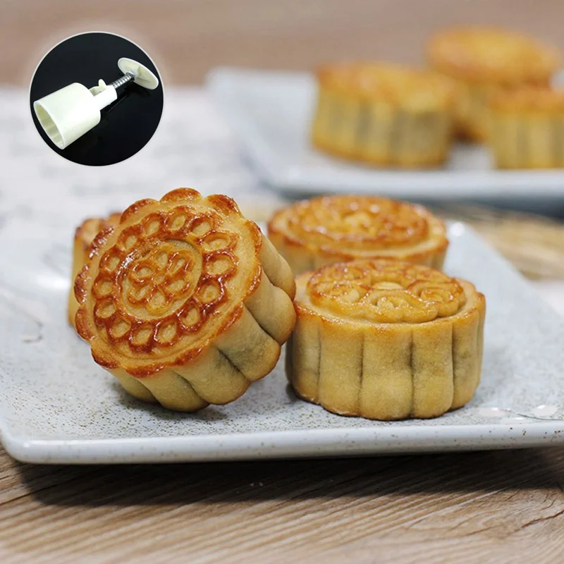 10 шт./компл. цветок Лунный пряник пресс-форм DIY ручной Давление Fondant (сахарная) для