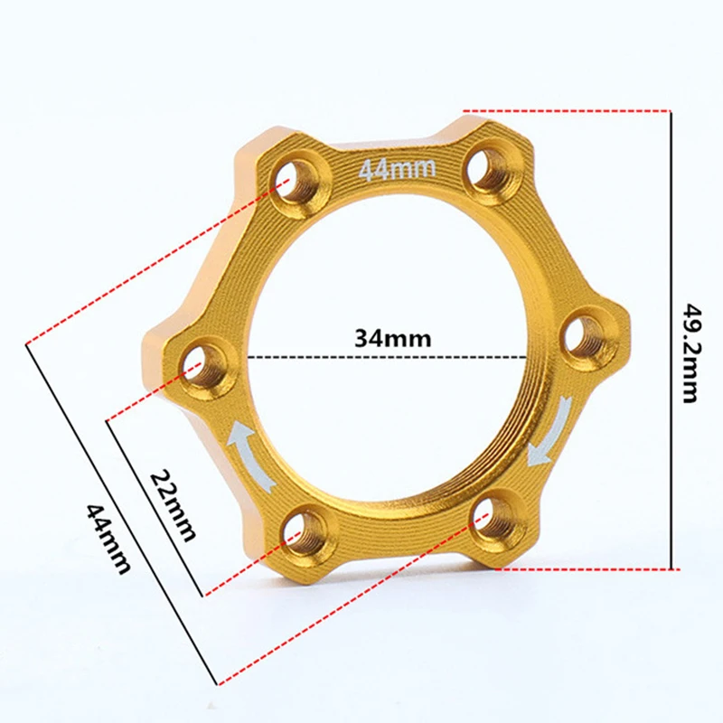 

44mm Bicycle Bike Rotary Screw Thread Hub Flange Adapter Brake Disc Rotor Base High Quality Flange Parts Accessories Adapter