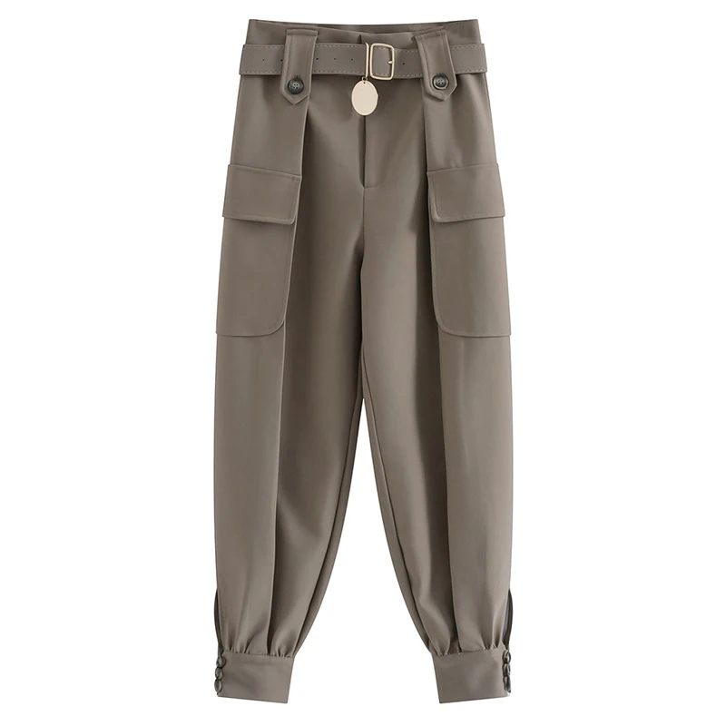 

2020 Hip Hop Dancing Pants Black Women Costumes Street Wear Khaki Trousers Hiphop Clothing Fashion Jazz Dance Stage Outfit BI438