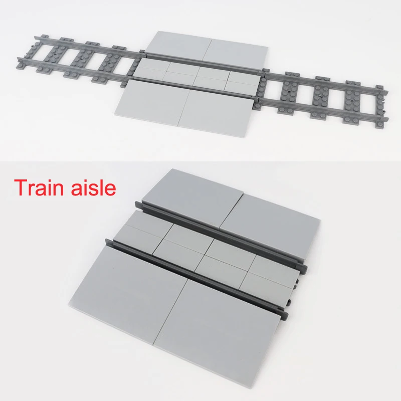 Треки городского поезда железнодорожная станция кирпичи мини-знаки сигнальные