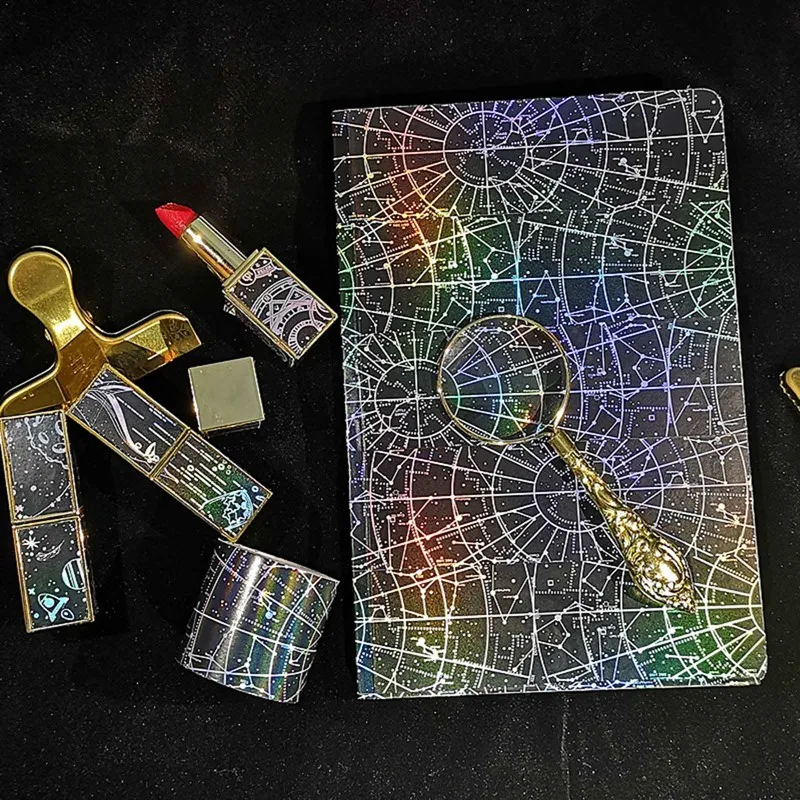 

4 rolls/set Starry Fantasy Foil Masking Washi Tape Magic Circle Decorative Adhesive Stickers Diy Scrapbooking Stationery Label