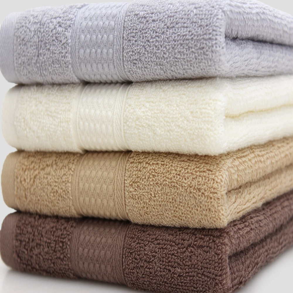 Фото Anti-mite Absorb water strongly Easy to dry Natural Latex High Absorbent Face Towel Thick Cotton Solid Bath Towel №4